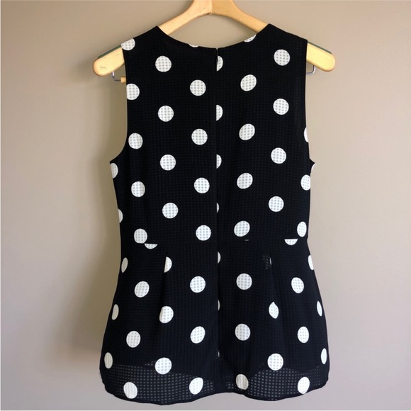 Ann Taylor Black and White Polka Dot Blouse - Picture 6 of 9
